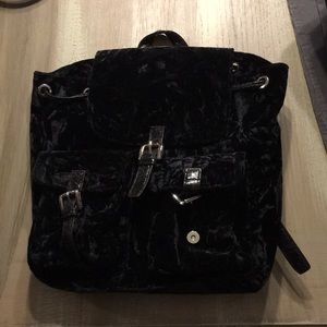 Steve Madden velvet  backpack